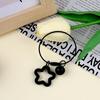 Creative  Keyrings Open Ring Buckle Hollow Out Star Pendant Colored Keychain For Diy Jewelry Making Key Ring Accessories