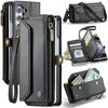 CaseMe Кожаный чехол-книжка для Samsung Galaxy Z Fold 7 5G 6 5 4 3 S26 Ultra S25 Edge S24 FE S23 S22 S21 S20 Plus Note 20 Кошелек на молнии Чехол-кардхолдер