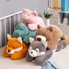 Squishy Pig Husky Fox Bear Stuffed Doll Lying Plush Dinosaur Toy Animal Soft Plushie Pillow for Kids Comforting Birthday Gift