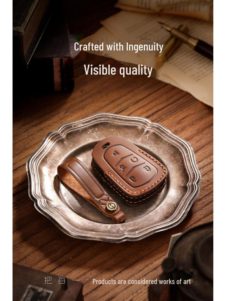 Чехол для ключа автомобиля из натуральной кожи Cadillac для CT4, CT5, CT6, XT4, XT5, XT6, ATXL