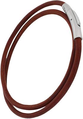 Два специальных кожаных браслета из нержавеющей стали [Закрыть меня] (Коричневый/Размер L) Мужской