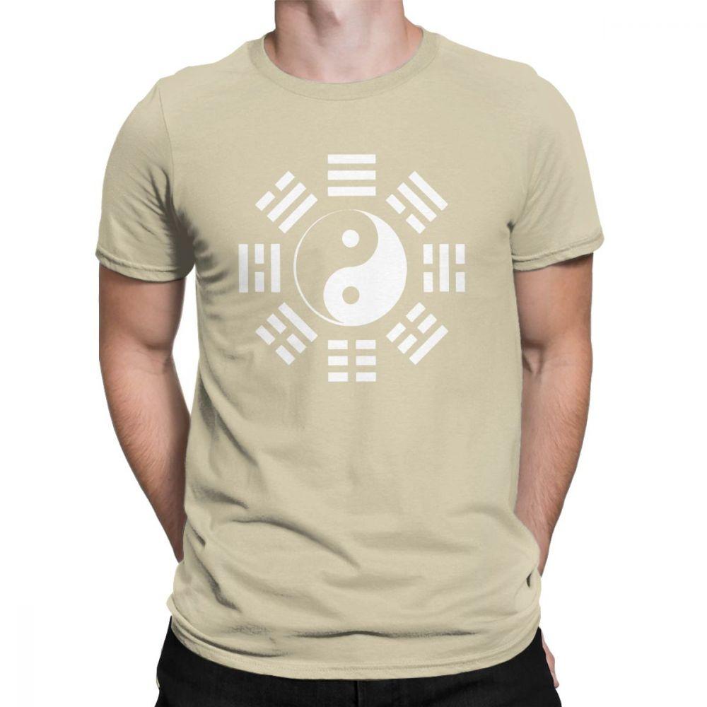 Men Yin Yang Tshirt Ching Kungfu Art Chinese T Shirt Tai Chi 100 Cotton Clothing Awesome Short Sleeve Tees Best Gift TShirt