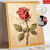 Pearl painting kit DIY romantic red rose flower art home decoration painting