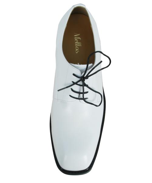 Mellos (Handmade) Square Toe Derby - White