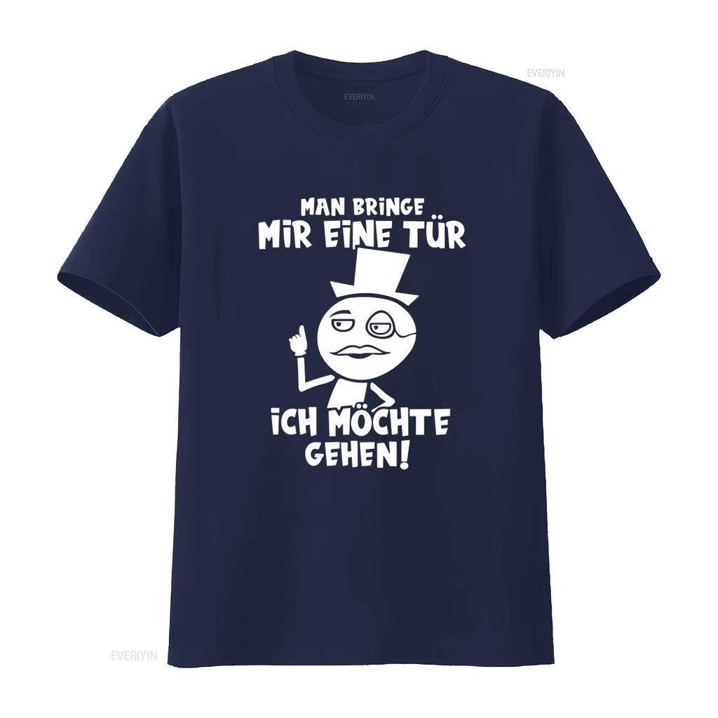 T Shirt Unisex Bringe Mir Eine Tur Ich Mochte Gehen Fun Saying Print Vintage Graphic Breathable Stylish Versatile