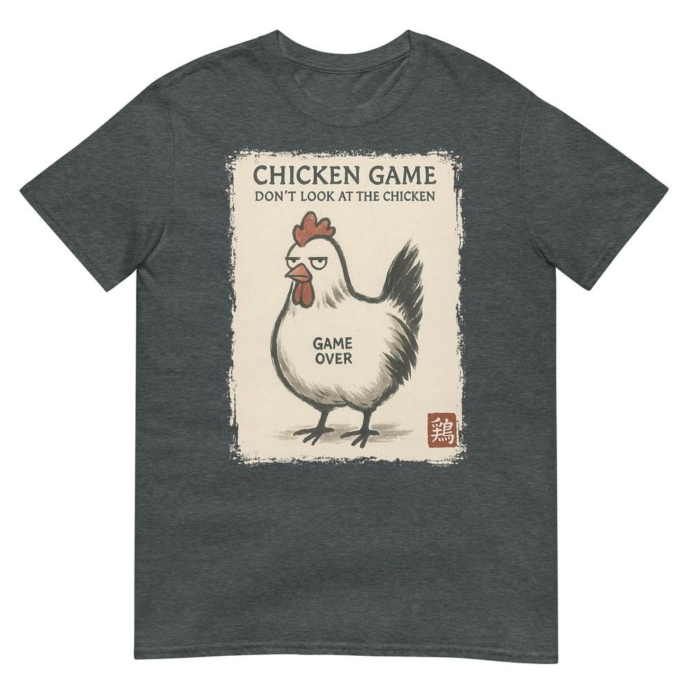 Funny Japanese Art Chicken Game Graphic Tee Unisex Unisex Teens Tshirt