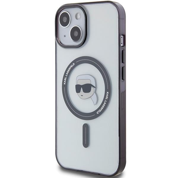 Etui do iPhone 15 Karl Lagerfeld Karl's Head MagSafe Przezroczyste
