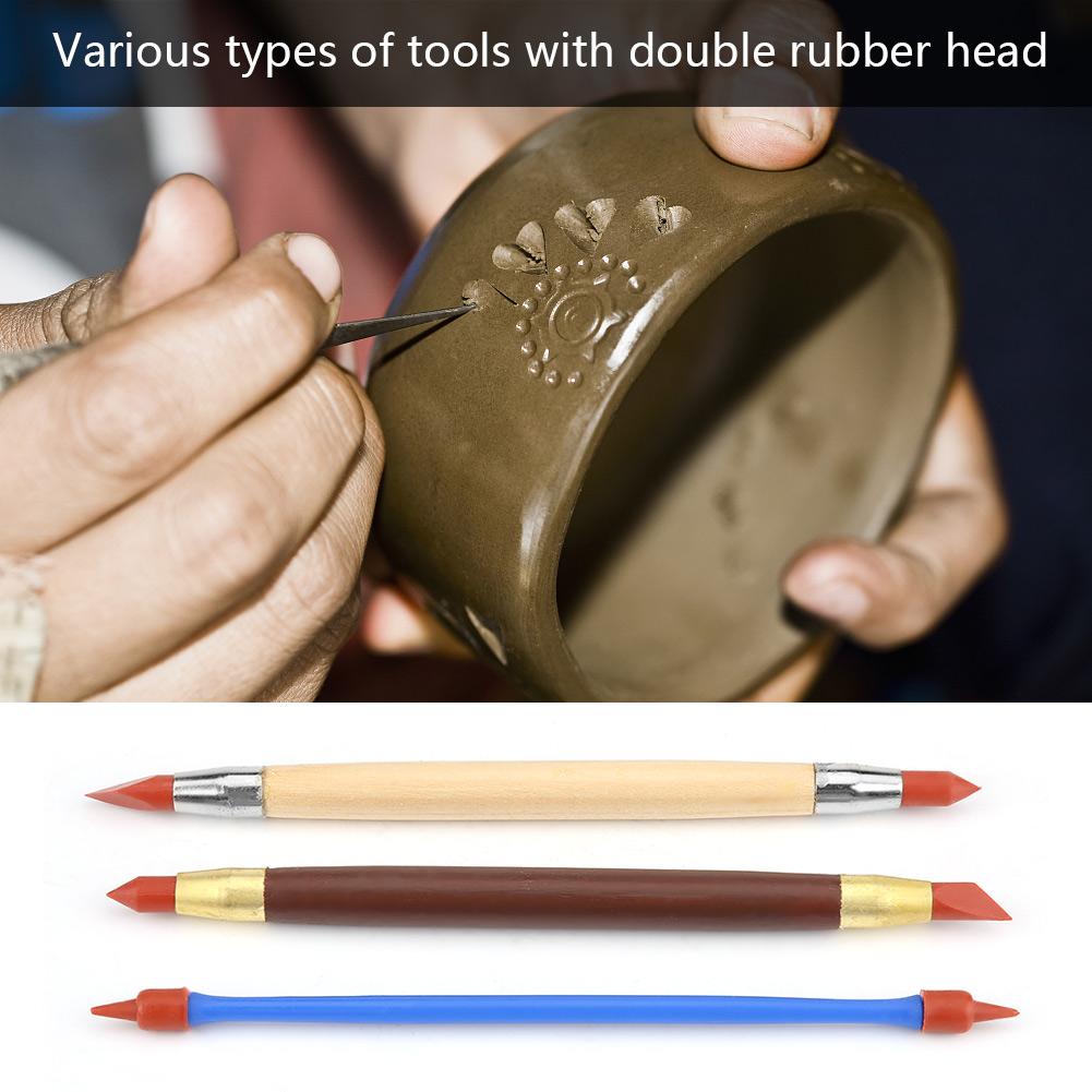 Silicone Clay Pen, Exquisite Tools, and Shape, Sculpt Clay Pottery, Different Shapes, Service Time, Includes 3pcs Basic Tools, Art Projects,