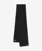 SAINT LAURENT Logo Patch Knit Scarf - Black / 7991463Yr611000