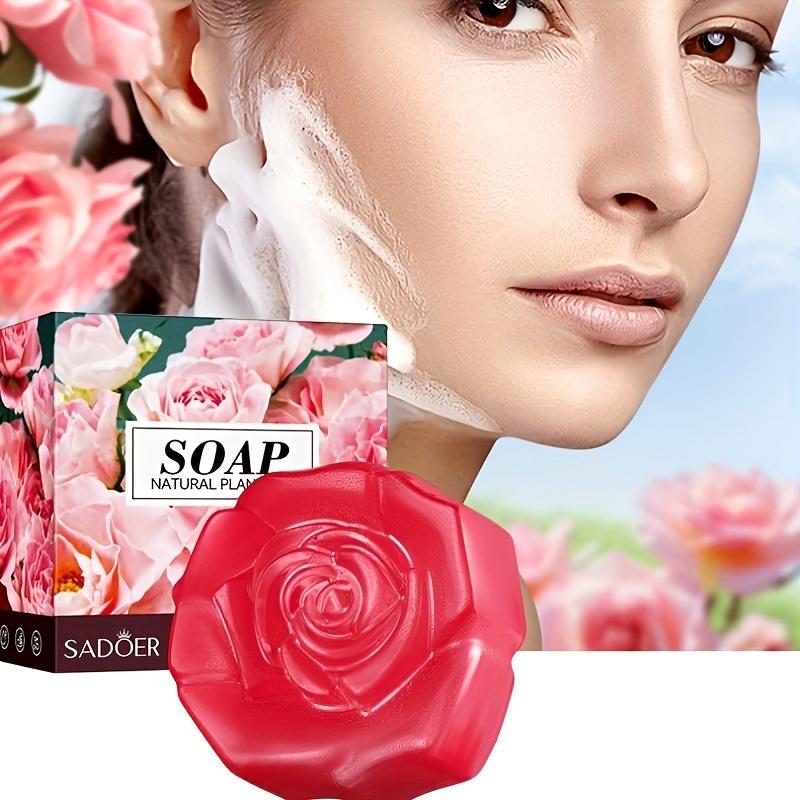 Rose Essential Oil Handmade Soap - Face Wash Foam Facial Cleanser Whitening Nourishing Moisturizing Anti Acne Body Bathing Facial Soap
