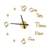 Acrylic Wall Sticker Clock with Luminous Function, Silent Living Room Wall Clock