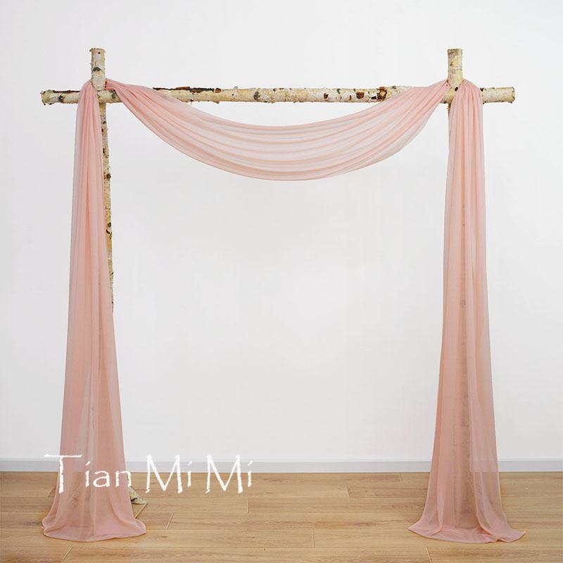 6 -10 Meters Wedding Arch Drape Fabric Sheer Chiffon Tulle Curtain Drapping Backdrop Party Supplies Drapery Ceremony Decoration