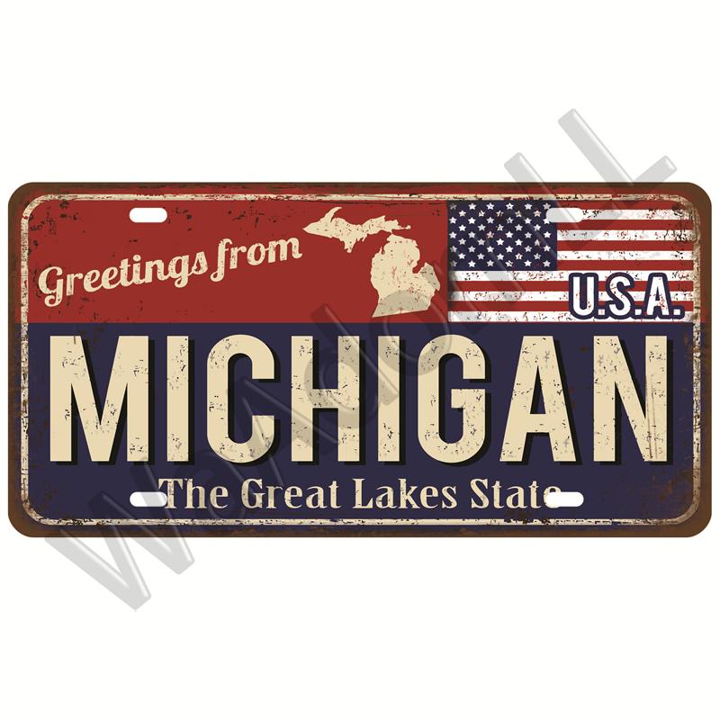 Город, штат, США, жестяная вывеска, винтажная металлическая вывеска, жесть, ретро-металлический постер, домашний декор для стен, бара, паба, клуба, украшения