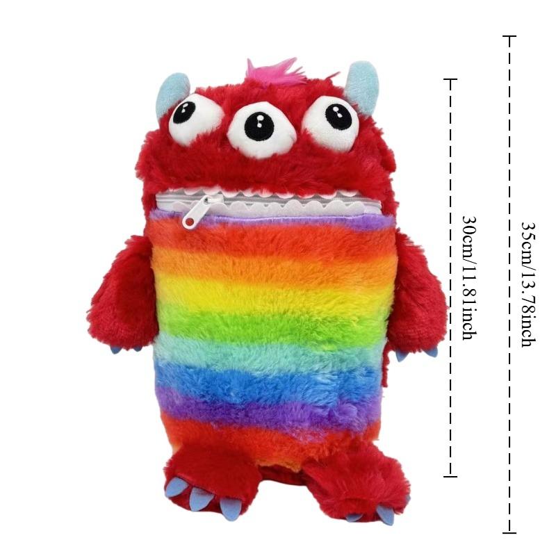 TreasuringU 2025 New Kawaii Colorful Monsters Plush Toys Cartoon Worries Monster Stuffed Dolls Pillow Christmas Birthday Gifts