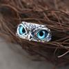 Demon Eye Owl Ring for Women and Men Can Wear Opening Adjustable Ring Retro Animal Ring ADM