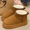 Thick-soled Snow Boots Cotton Boots Women's New Winter Velvet Thickened Medium Tube Waterproof Non-slip Warm Cotton Shoes