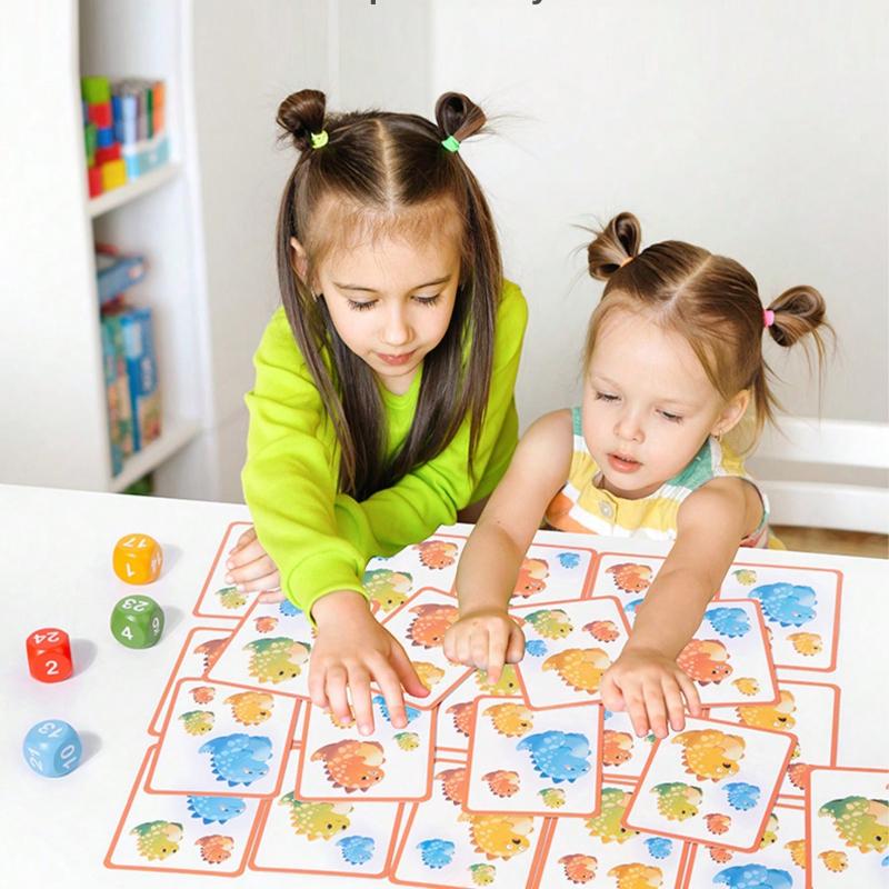 Dinosaur Card Game for Kids Fun Educational Battle Game for 2 Players, Family Board Game Dinosaur Fun Race