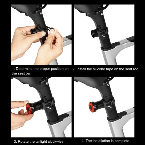 Умный задний фонарь для велосипеда, умный светодиодный задний фонарь для велосипеда, супер яркий, 5 режимов, водонепроницаемый, перезаряжаемый, интеллектуальный датчик тормоза, велосипедный фонарь