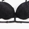 2Pcs Simple Solid Floral Lace Underwire Bra Cross Strap Padded Underwear 36-42 B Cup Women's Lingerie