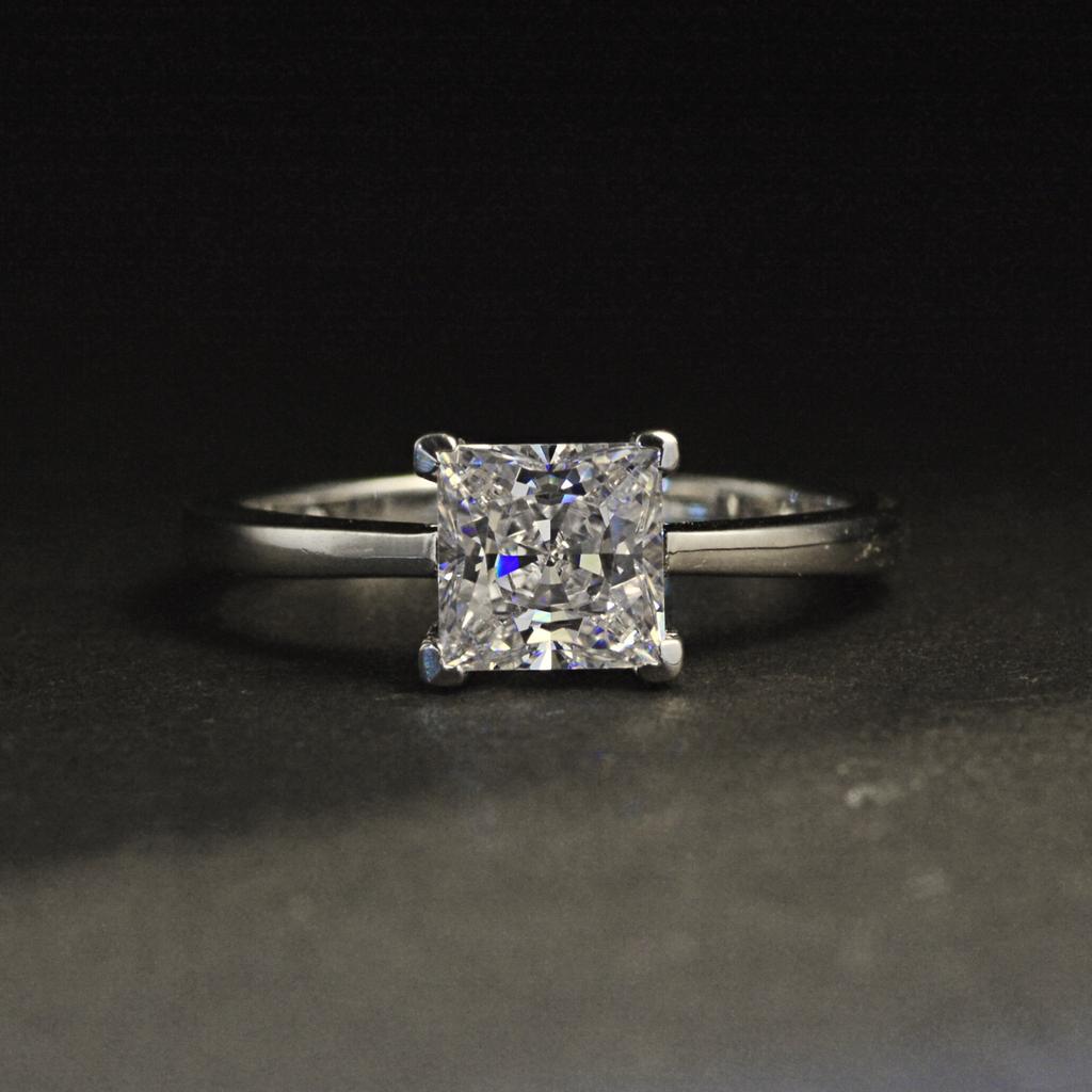 Ювелирные изделия Tancision, классическое кольцо принцессы с кубическим цирконом и синтетическим бриллиантом 6*6, женское кольцо из платины с 925 серебром, набор колец