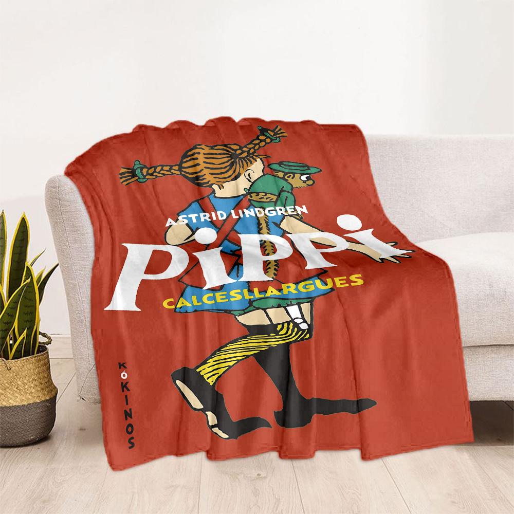 Pippi Adventure Blanket Ultra-Soft Perfect for Chair Bed Picnics Four Seasons Universal Playful Design Unique Gift for Family and Friends Camping