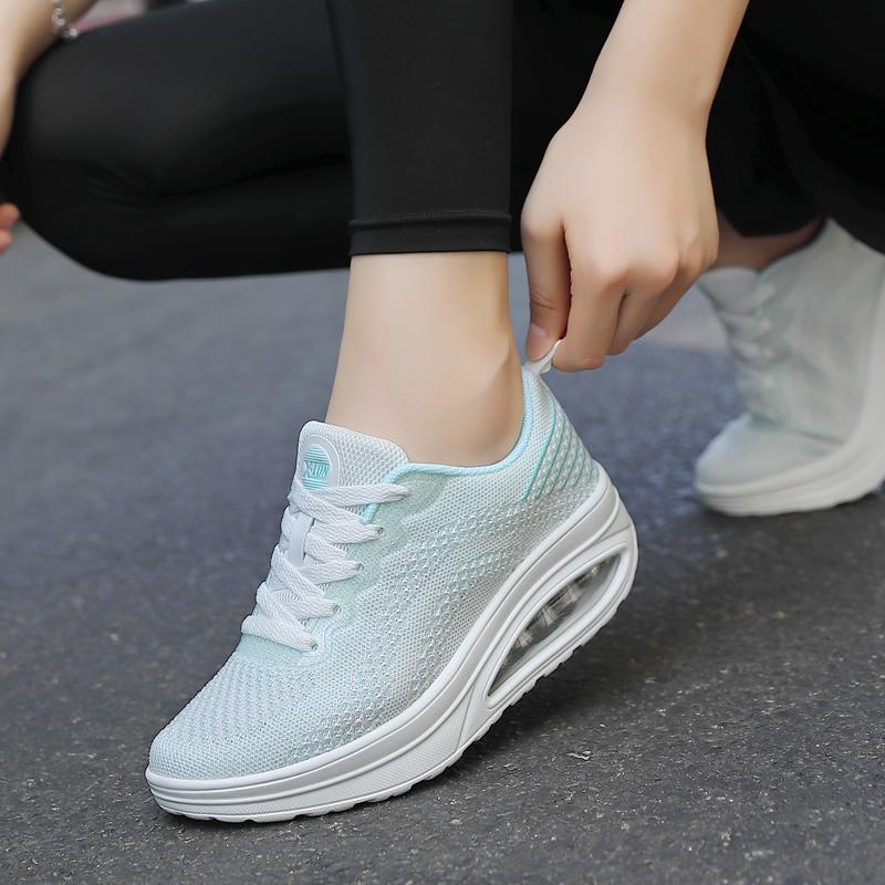 TUINANLE Женские кроссовки на толстой подошве, спортивная обувь, повседневная обувь на сетчатой платформе
