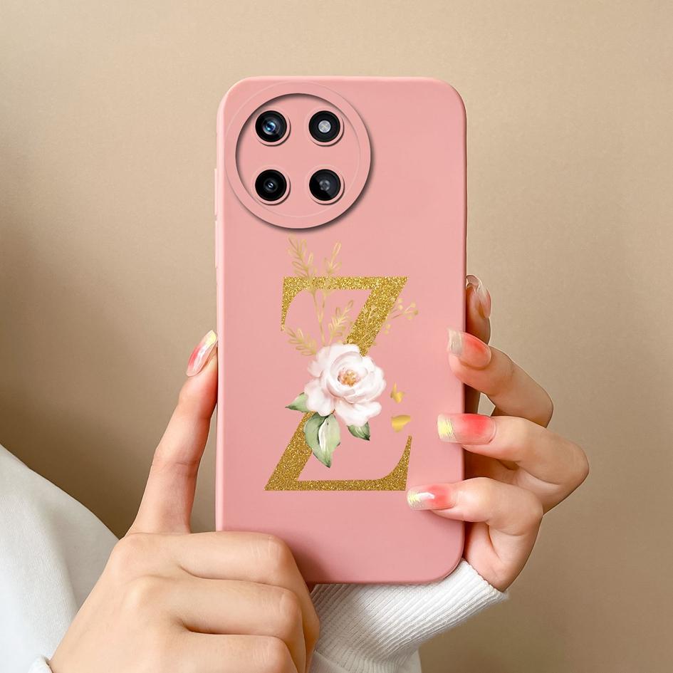 Для OPPO Realme Narzo 10A 20A 30A 50 Pro Q3 Pro Q3i чехол для телефона модный чехол с цветочными буквами матовый жидкий мягкий силиконовый защитный чехол для бампера Realme