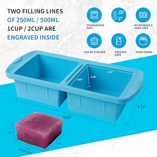 1 2 4 чашки силиконовый контейнер для заморозки супа поднос для хранения кубиков набор формочек для микроволновой печи с крышками