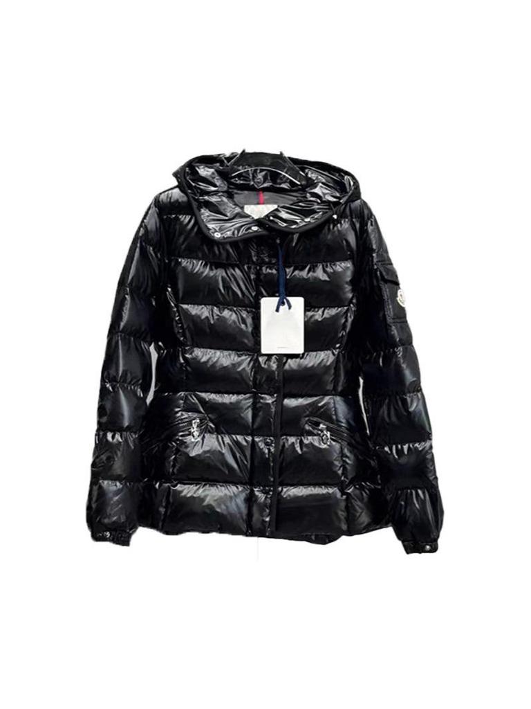 Женский блестящий пуховик с капюшоном 2025 - Приталенный, Плотный и Теплый