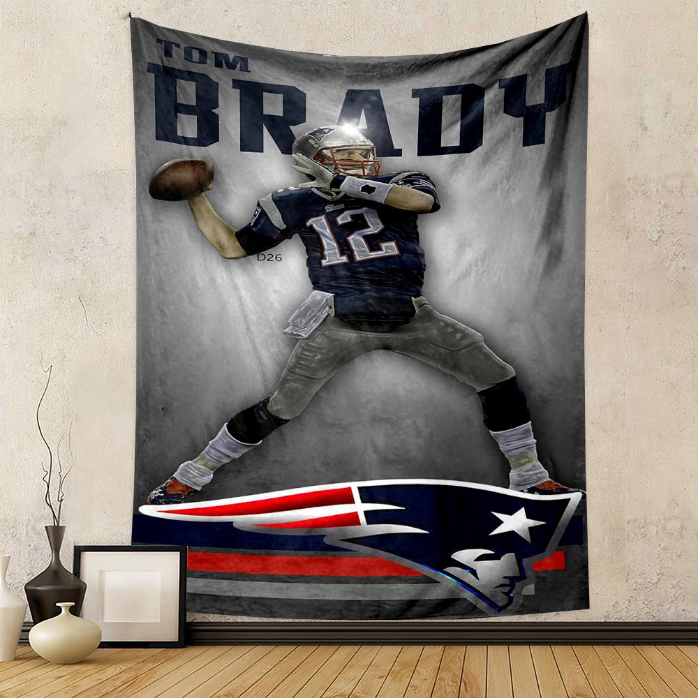 "Patriots Player Action Patterned Design - Patterned tapestry for bedroom and living room home decor sofas"