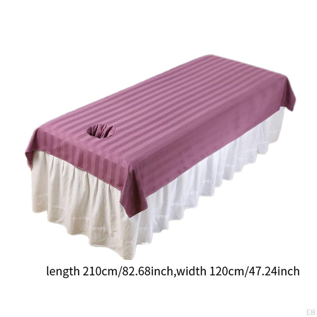 Beauty Bed Cover with Face Hole, Washable Protector for Massage Table In Indoor Settings
