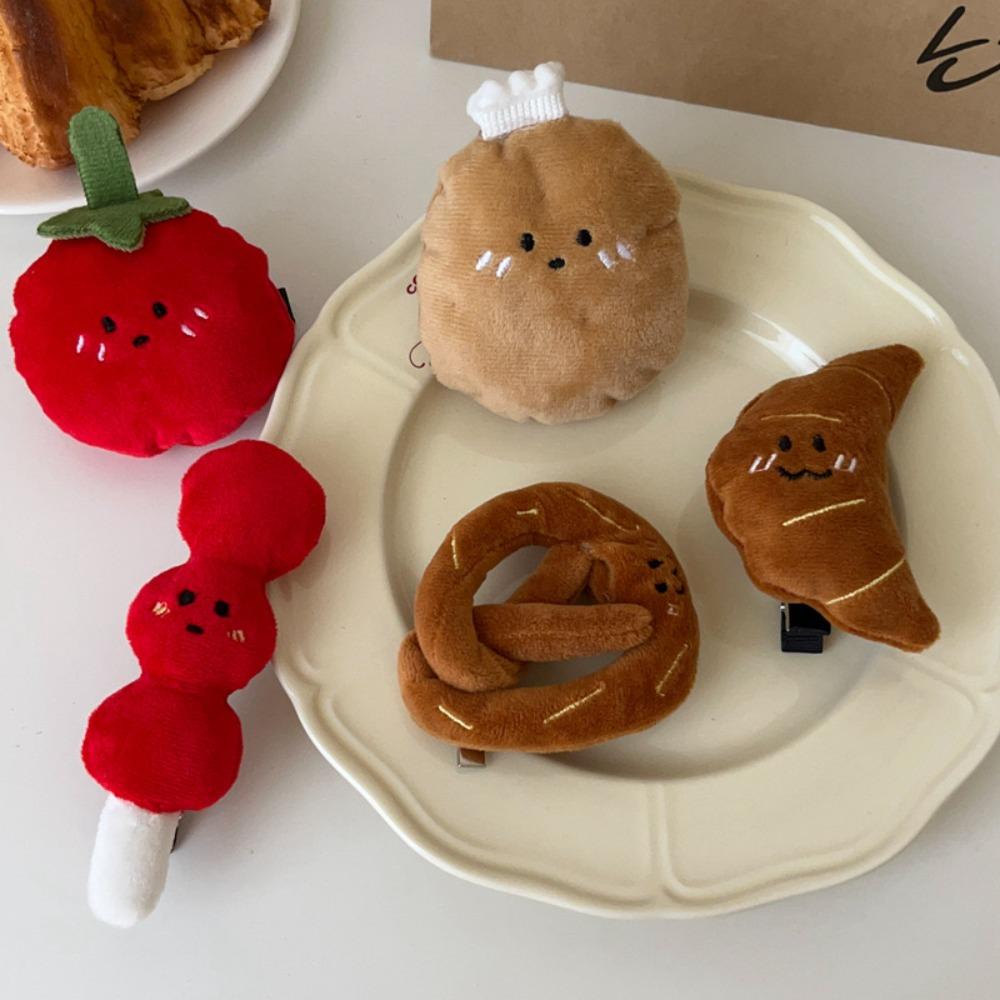 Simulation Food Funny Tomato Duckbill Clip Pretzel Cartoon Side Clip Interesting Back Clip Daily