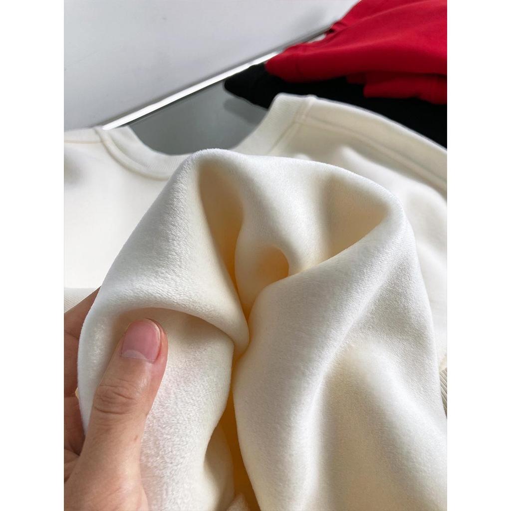 Свитер из бархата цвета красного вина Luxi 2023: Женский пуловер с длинными рукавами в корейском стиле для осени и зимы