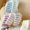 6Pairs Patchwork Coral Fleece Socks Plush Sleeping Socks Warm Thicken Velvet Socks  Girls