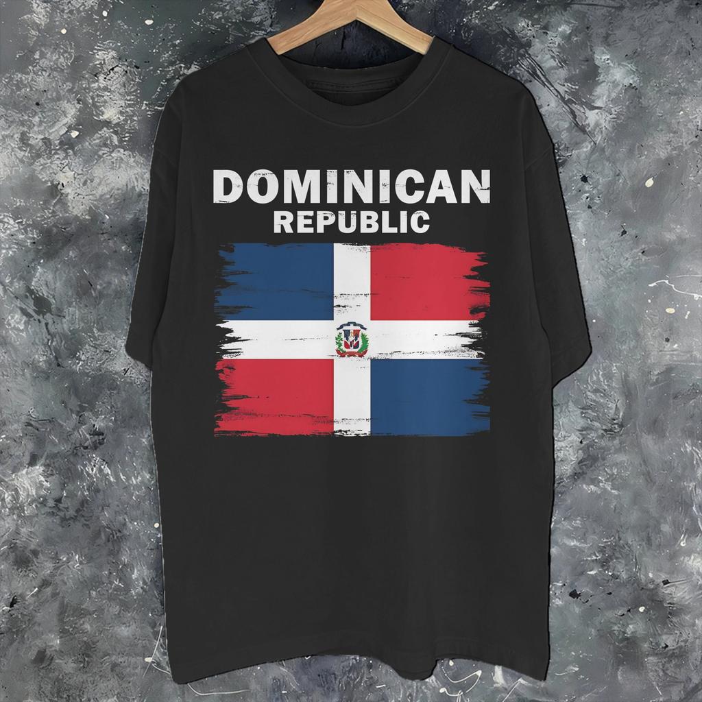 Unisex Women Graphic Print Dominican Republic Tee T Shirt Pure Cotton Tshirts Clothes