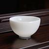 Chaxun White Porcelain Teacup with Platinum Rim