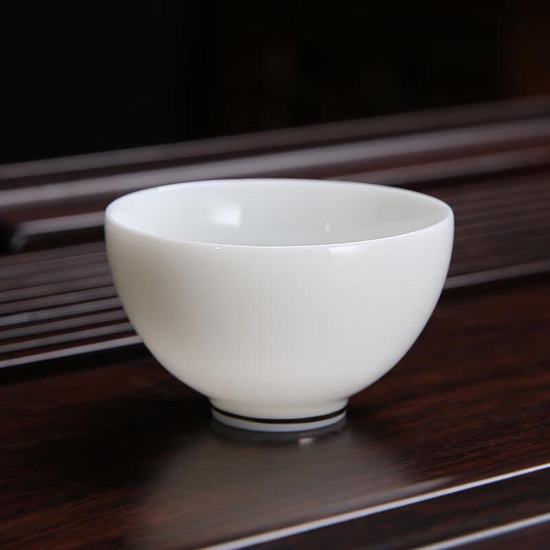 Chaxun White Porcelain Teacup with Platinum Rim