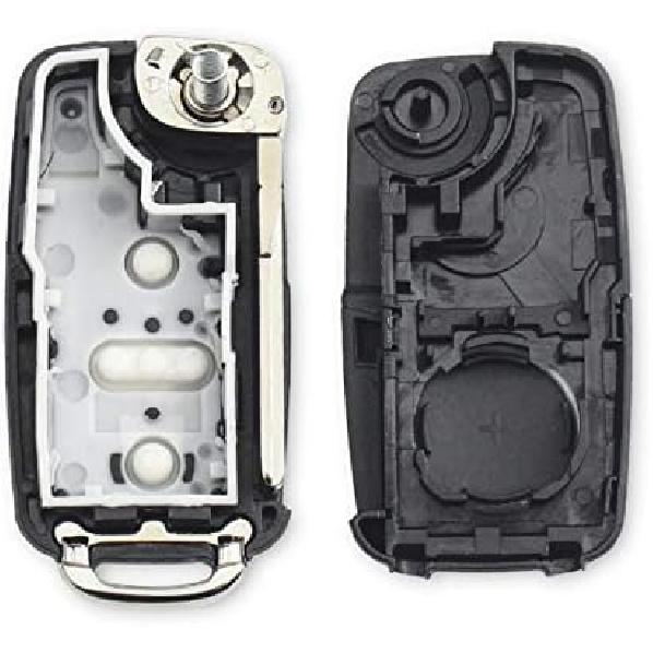 4 Buttons Car Key Case Fob housing for VW GTI Jetta Eos Golf 2011-2016 | P/N: NBG010180T,5K0837202A, 5K0837202AD,Uncut 3+1 Panic ,Folding Flip Remote