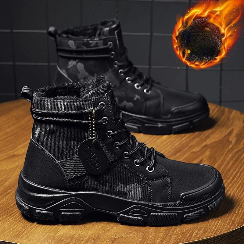 Высокие мужские ботинки модные уличные ботинки на платформе для пустыни повседневные удобные мужские кроссовки британский стиль трендовая обувь