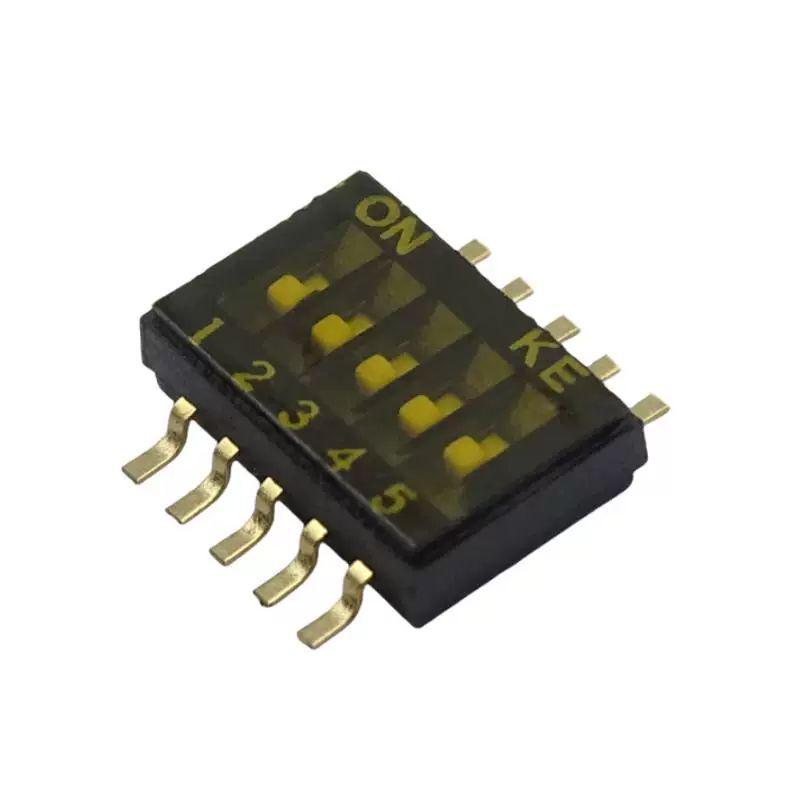 1.27MM Black SMT Flat Toggle DIP Switch, 2-10 Positions (DSHP03TSGER)