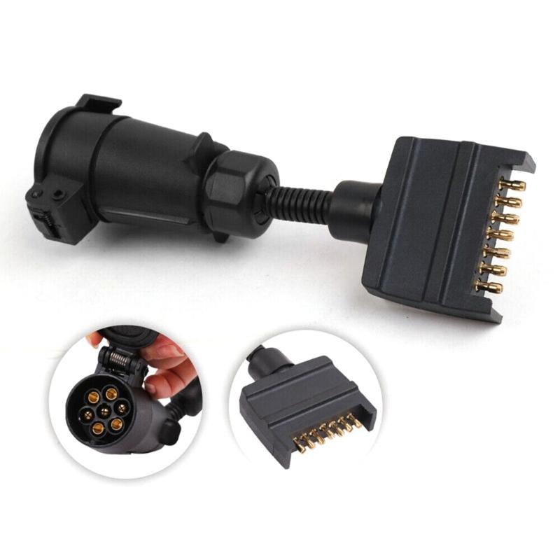 Ударопрочный 7-контактный комплект разъема для фаркопа с улучшенными функциями безопасности, электрический разъем для прицепа для перевозки на дальние расстояния