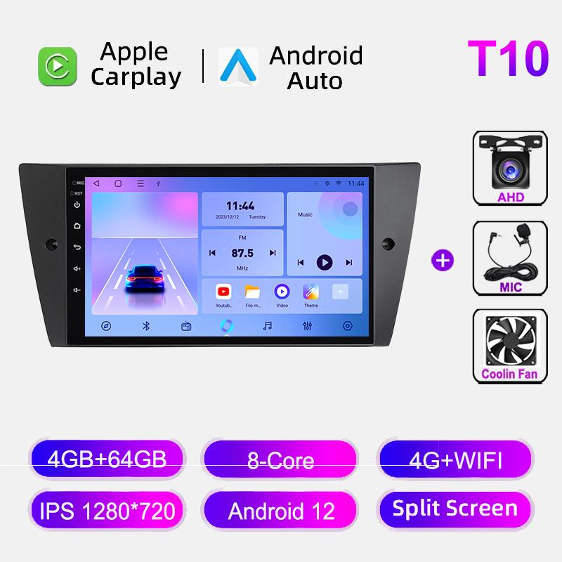 Беспроводной CarPlay для BMW 3 серии E90 E91 E92 E93 2006-2012 Мультимедийный видеоплеер WIFI Navi GPS Android Auto Stereo Autoradio