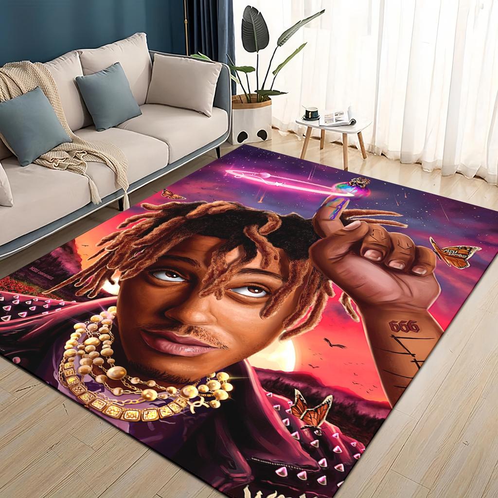 ГОРЯЧИЙ Juice WRLD 999 3D Легенда Рэпер Звезда Ковер для Гостиной Спальни Домашнего Декора, Детская Игровая Нескользящий для Дивана Придверный Коврик