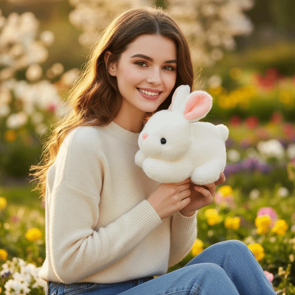 Red Bunny Stuffed Animal Simulation Design Bunny Doll Cute Animal Simulation Toy Children Toy