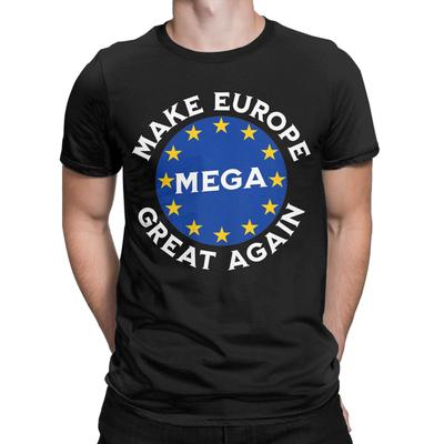 Мужская и женская футболка Make Europe Great Again из чистого хлопка, модная футболка, верхняя одежда