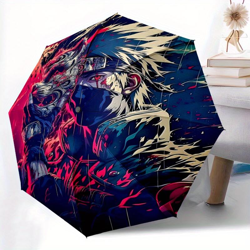 1pc Rogue Warrior Automatic Umbrella Design, Cute Cartoon Pattern, Portable Outdoor Umbrella, Perfect Y067