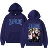 Худи Zahide Merch с двусторонним принтом Мужские Женские Модные Хип-хоп Пуловер Повседневный Флис Оверсайз Винтажная Эстетика Толстовка
