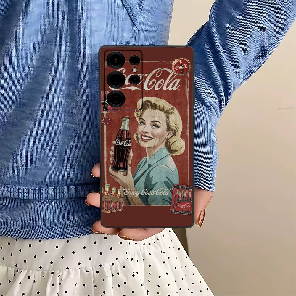 Модный чехол для телефона с логотипом C-Coca C-Cola для Samsung S 24 Fe 25 Ultra Plus 20 Lite 21 30 22 23 24 22 Ultra 5G Fundas