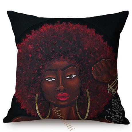 Pop Abstract Africa Woman Pattern Pillow Case, Sexy Oil Painting Art, Sofa Decoration, Cotton Linen Cushion Cover, Fashion
