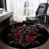 1 шт. Готический ковер с розами для стула в офис, нескользящий, мягкий и прочный офисный коврик для декора, идеально подходит для офиса yy260105047